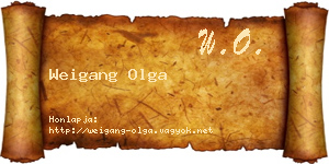 Weigang Olga névjegykártya