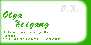 olga weigang business card